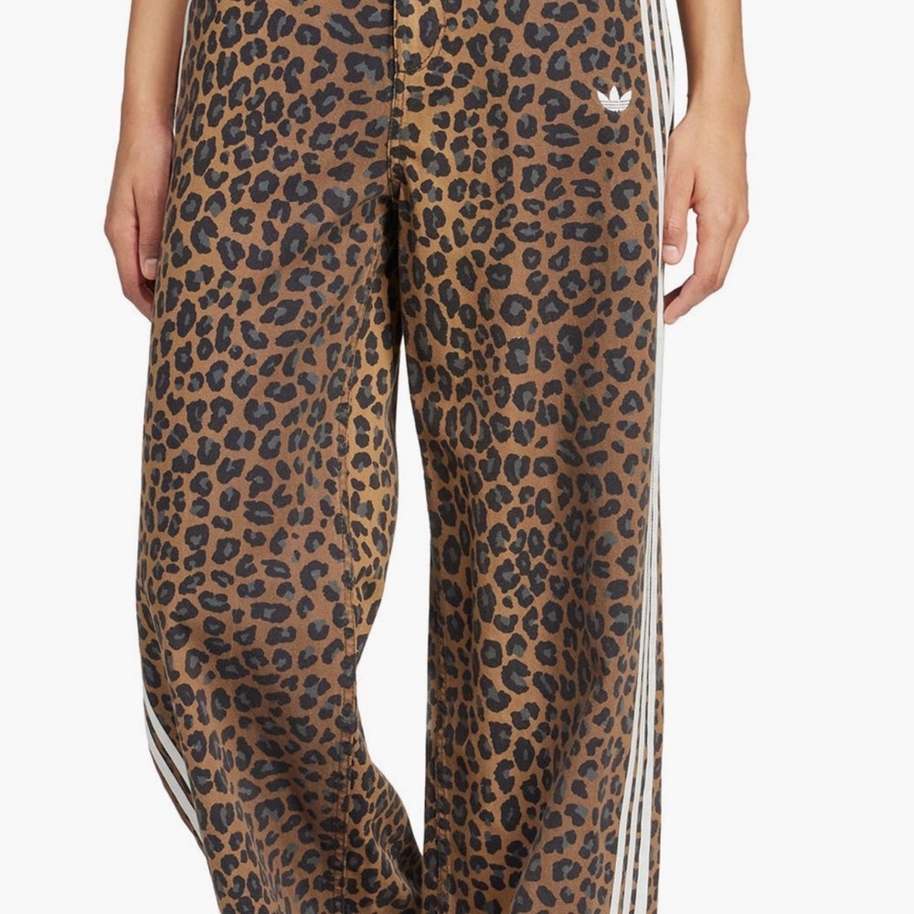 Adidas Women's Leopard Print Loose Pants
